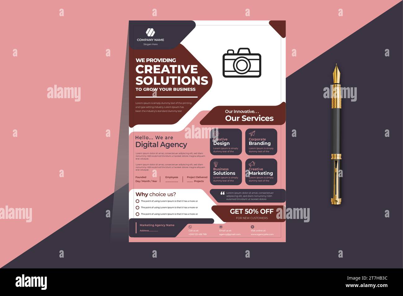 Corporate flyer design template. modern and professional corporate design template. Annual report brochure flyer design template vector, Leaflet. Stock Vector