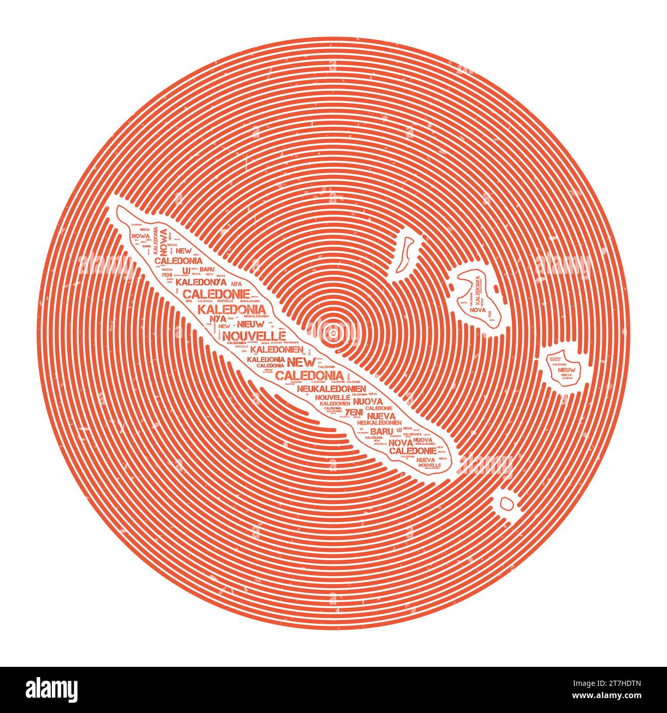 New Caledonia vector image. Country round logo design. New Caledonia ...