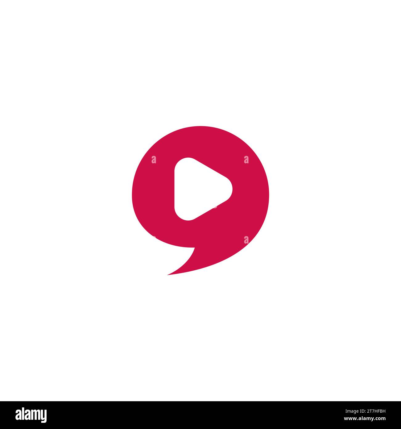 Video Chat Icon Logo Simple Design Stock Vector