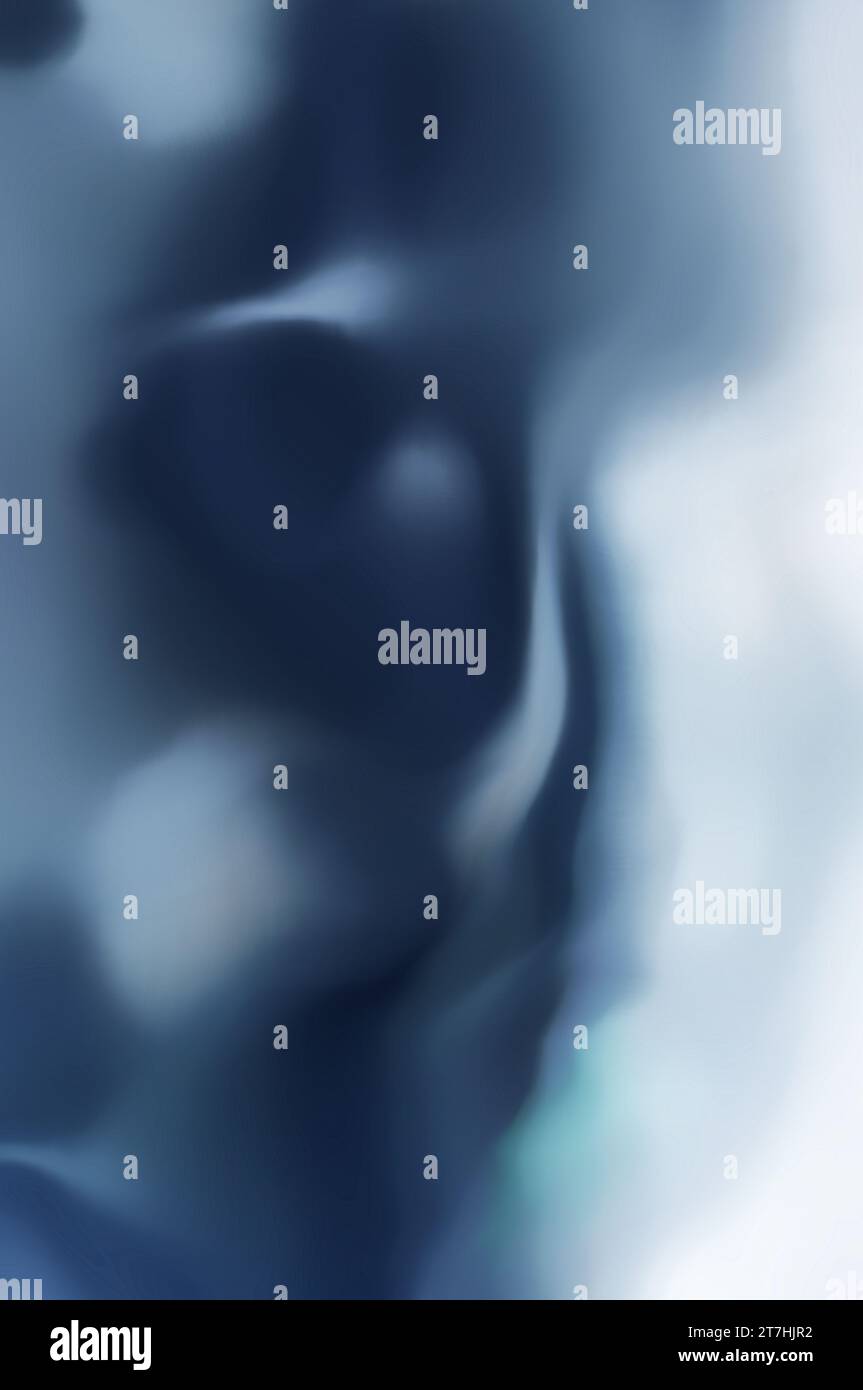 abstract wavy and ethereal blue and white background Stock Photo