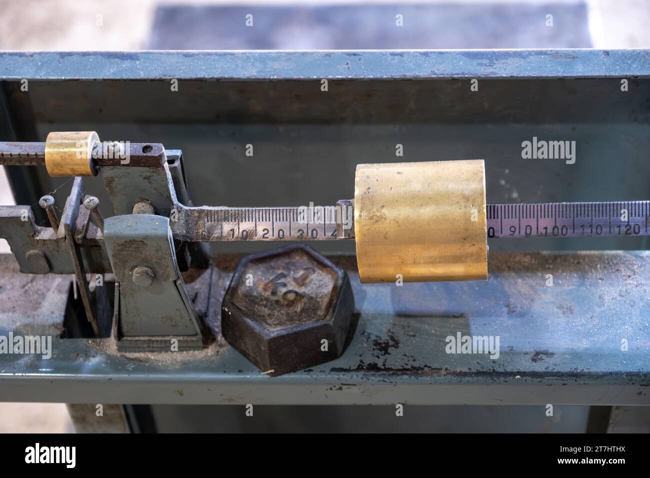 Mechanical balance Weighing scale used for heavy items in retro style