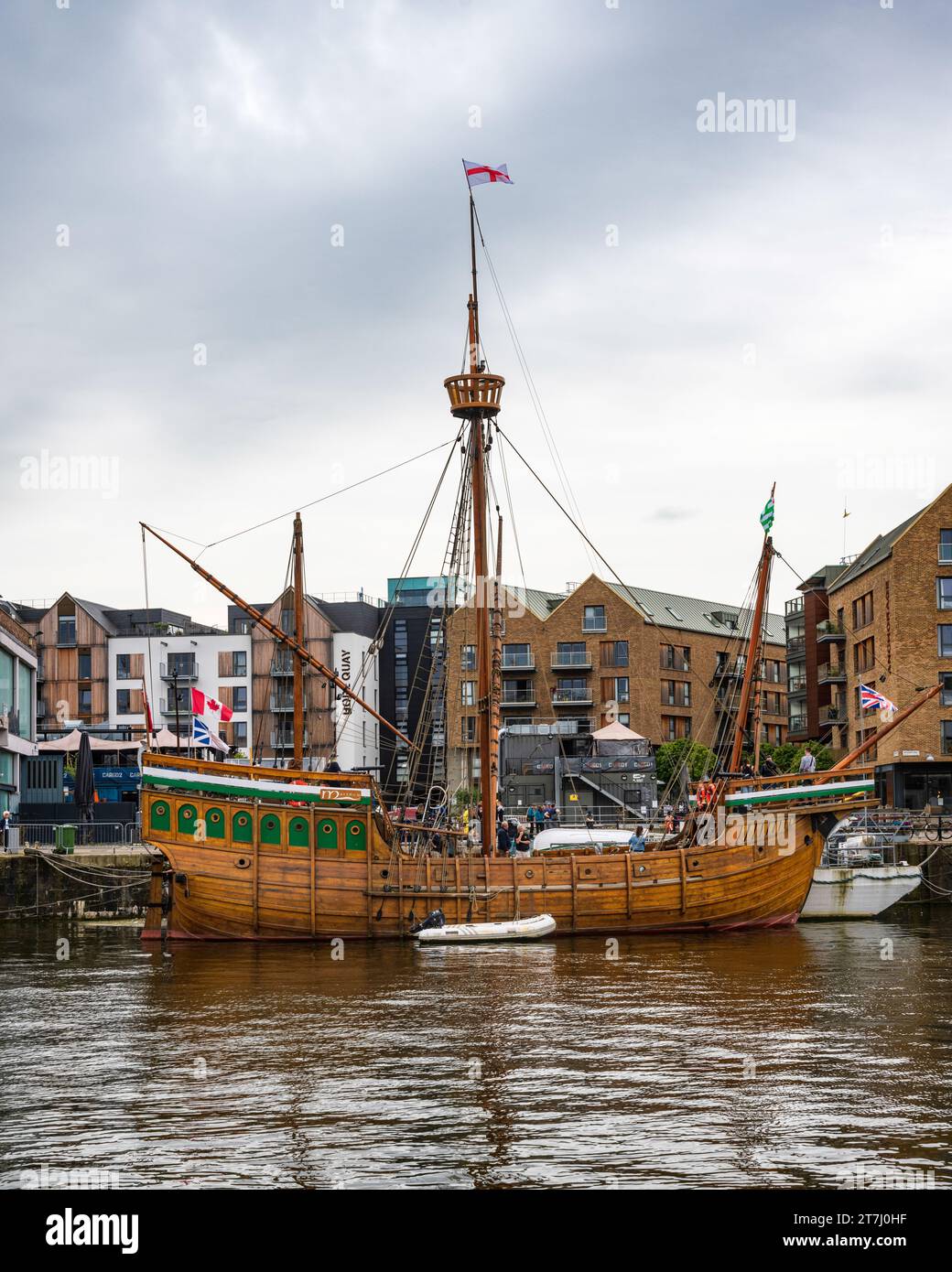 A replica of the Matthew, a caravel sailed by John Cabot from Bristol ...