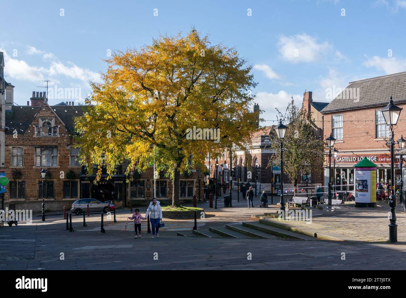 Street scene, town centre, Wellingborough, Northamptonshire, UK Stock Photo