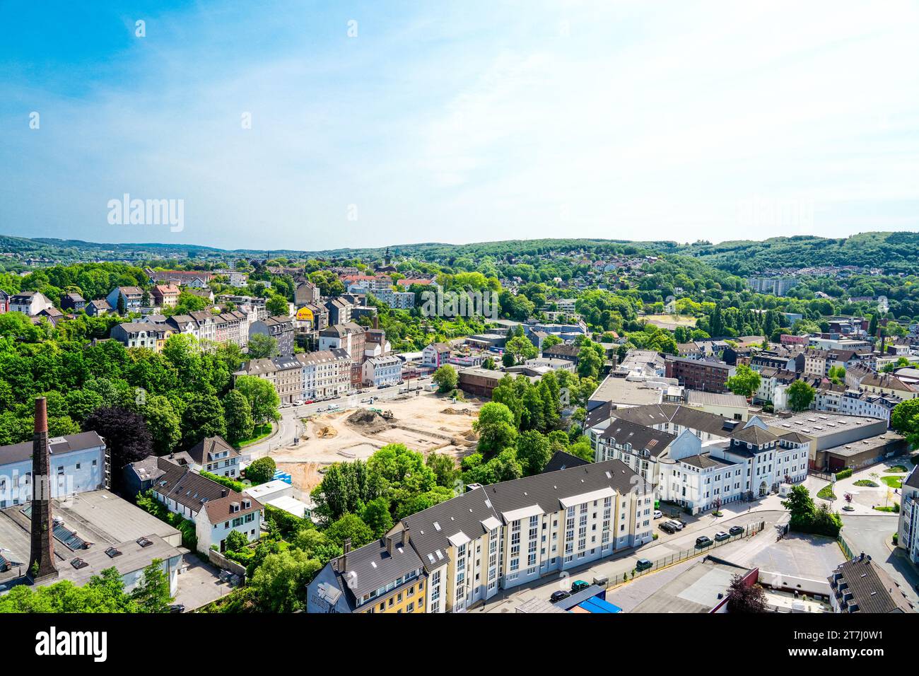 View of the city of Wuppertal. Stock Photo