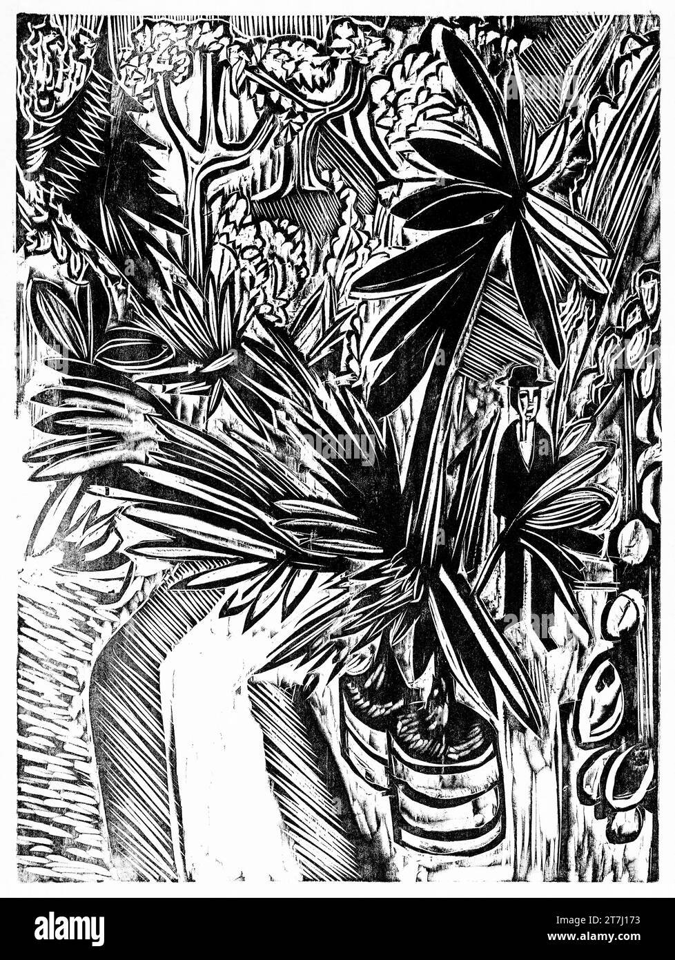 Jena  print in high resolution by Ernst Ludwig Kirchner. Original from Statens Museum for Kunst. Stock Photo