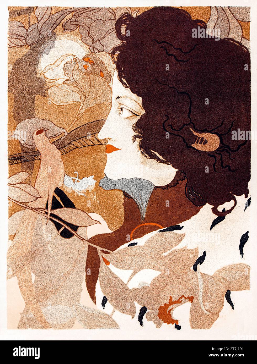 La femme fatale  print in high resolution by Georges de Feure. Original from The Sterling and Francine Clark Art Institute Stock Photo