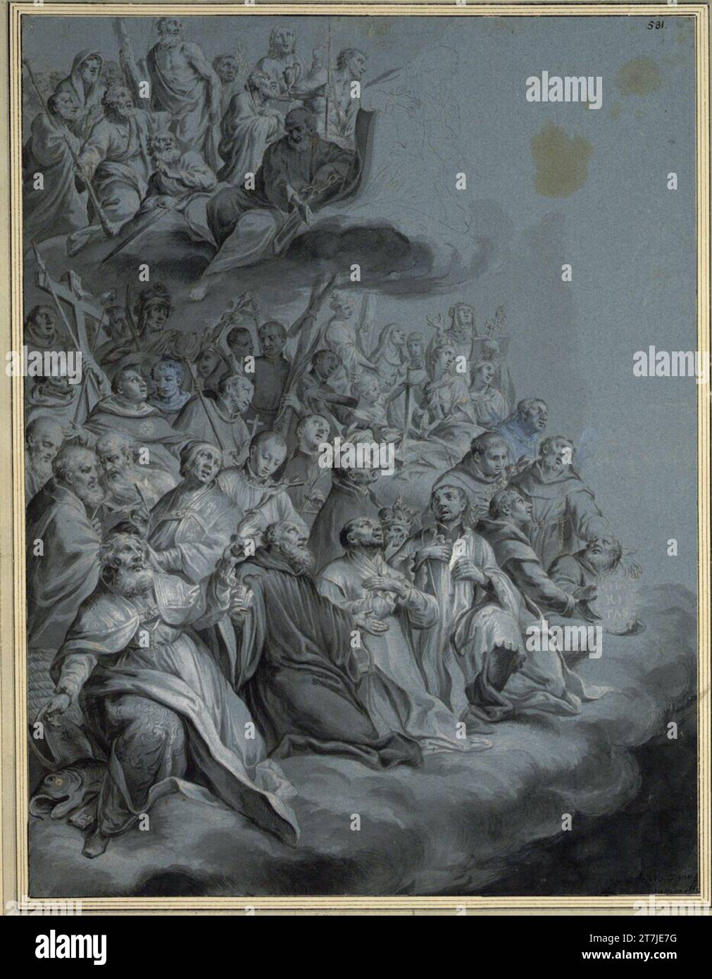 Johann Wolfgang Baumgartner Choirs of saints in two zones, turned to ...