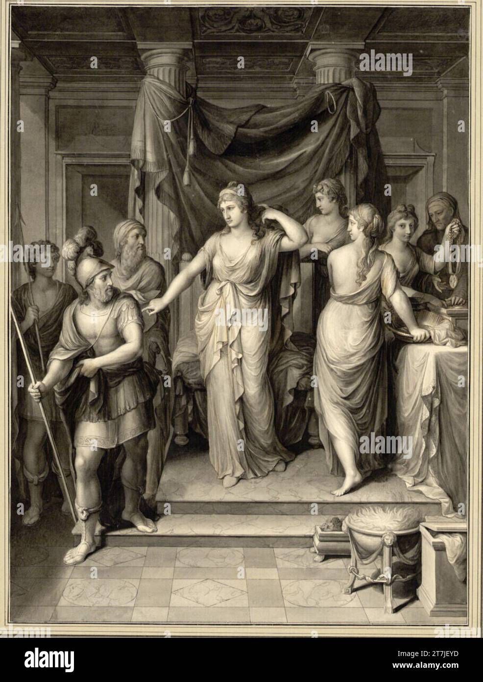 Johann Maria Monsorno Semiramis. Feder, ink, gray -laved Stock Photo ...