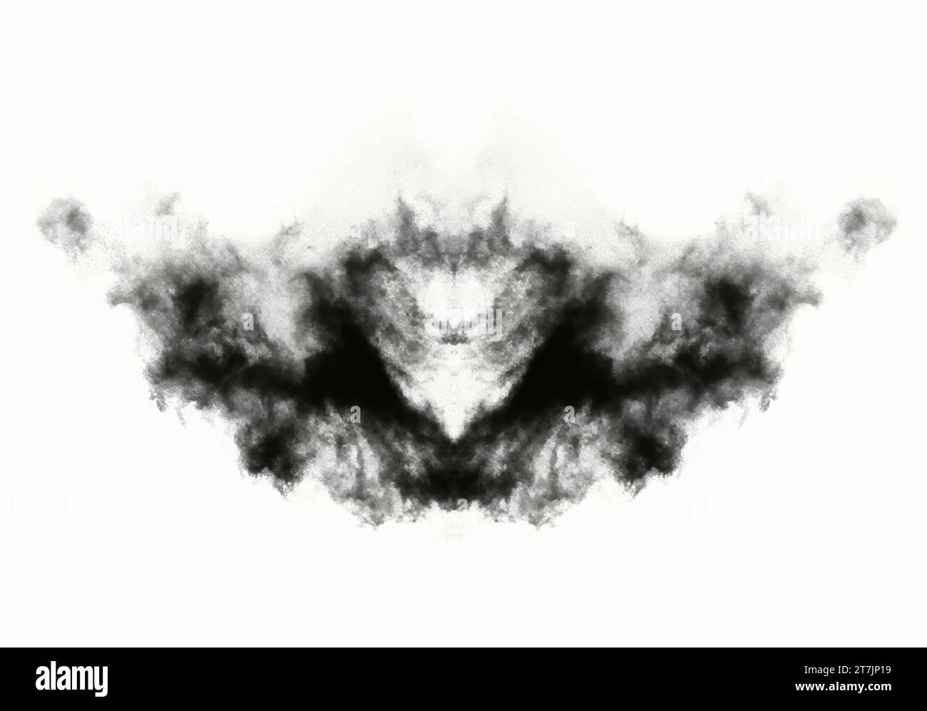 Rorschach test inkblot, psychology test card conceptual illustration Stock Photo