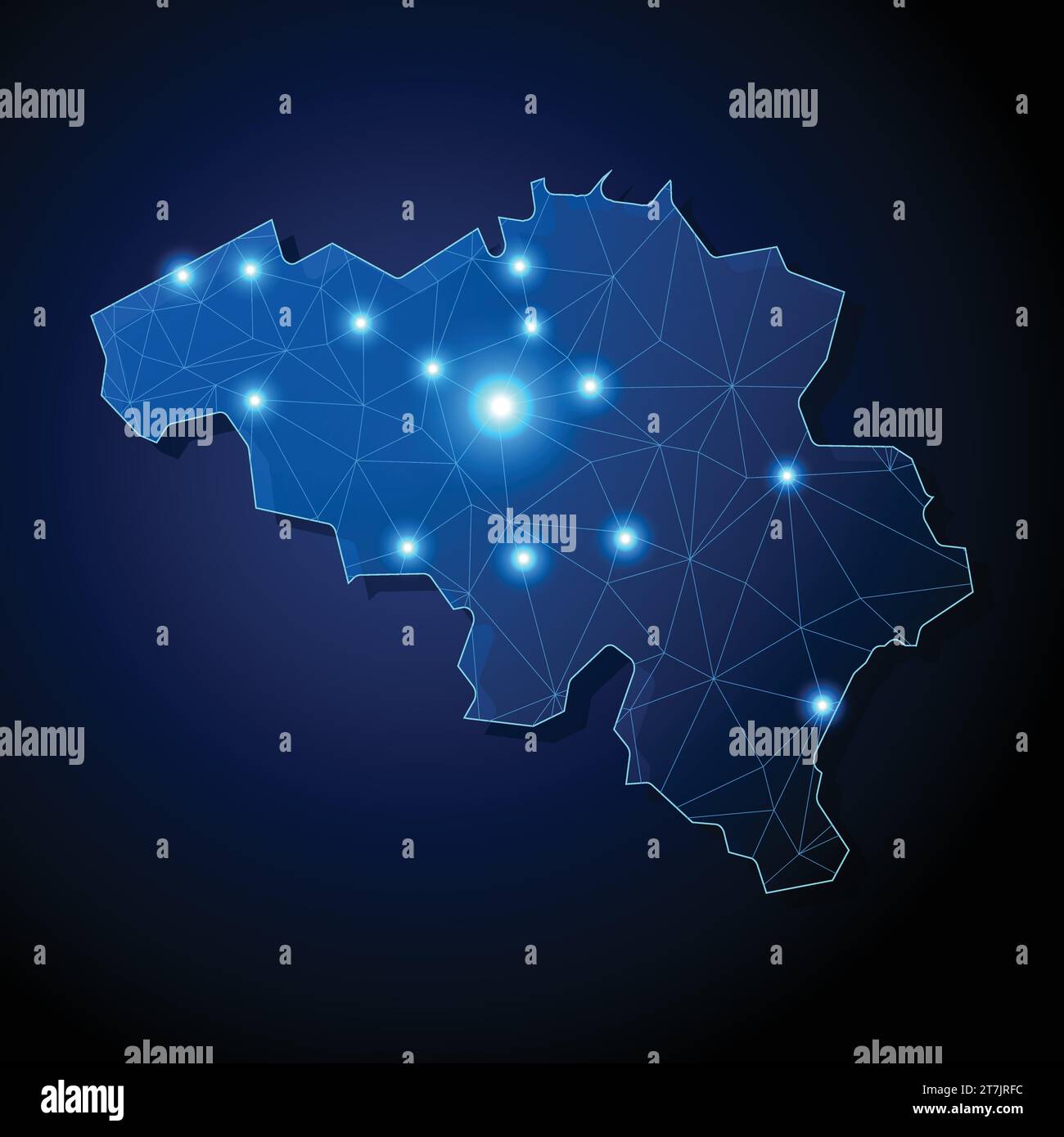 Belgium dot map country hi-res stock photography and images - Alamy