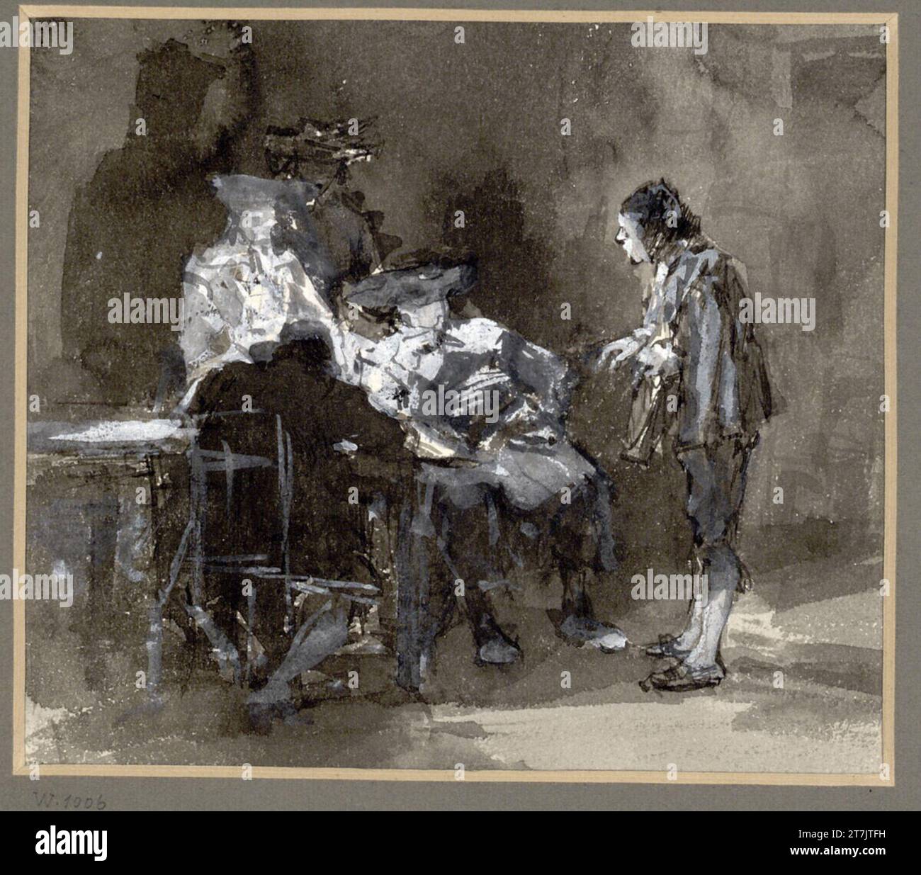August Xaver Karl von Pettenkofen Illustration to Gil Blas. Ink ...