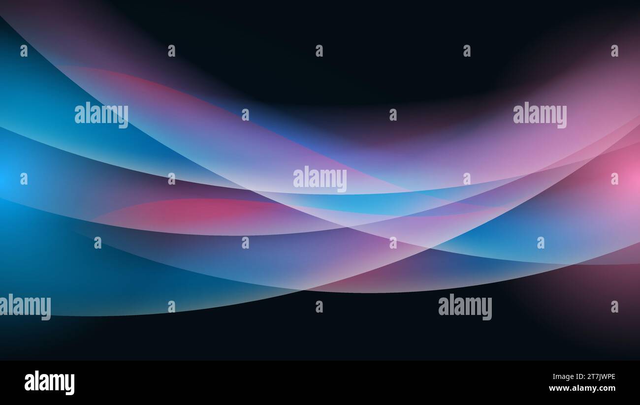 abstract wallpaper design with blue and pink wavy shapes composition ...