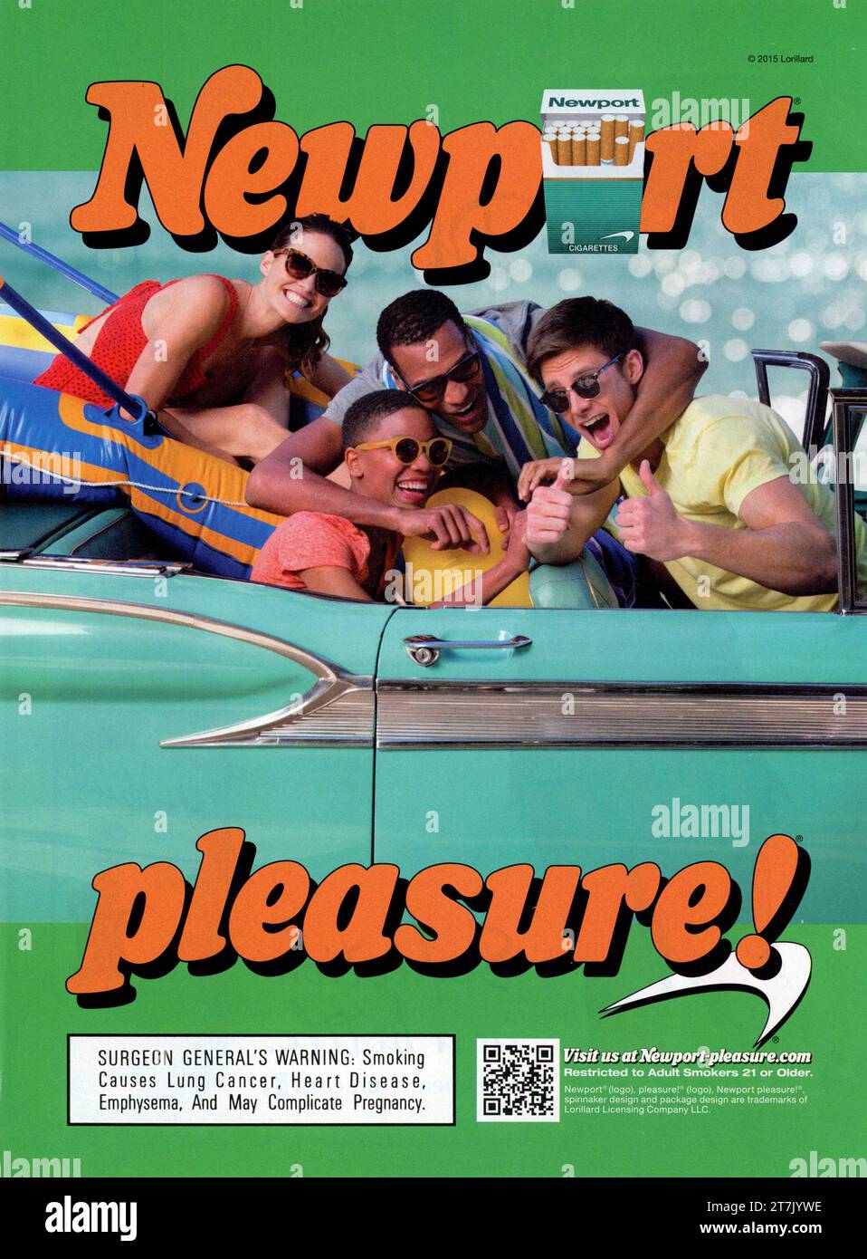Vintage Playboy July/August 2015 Issue Advert, USA Stock Photo