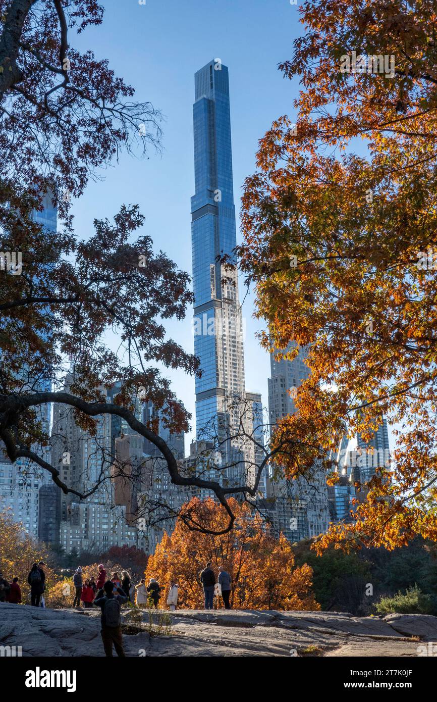 Billionaires row supertall condominiums as seen from Central Park on a