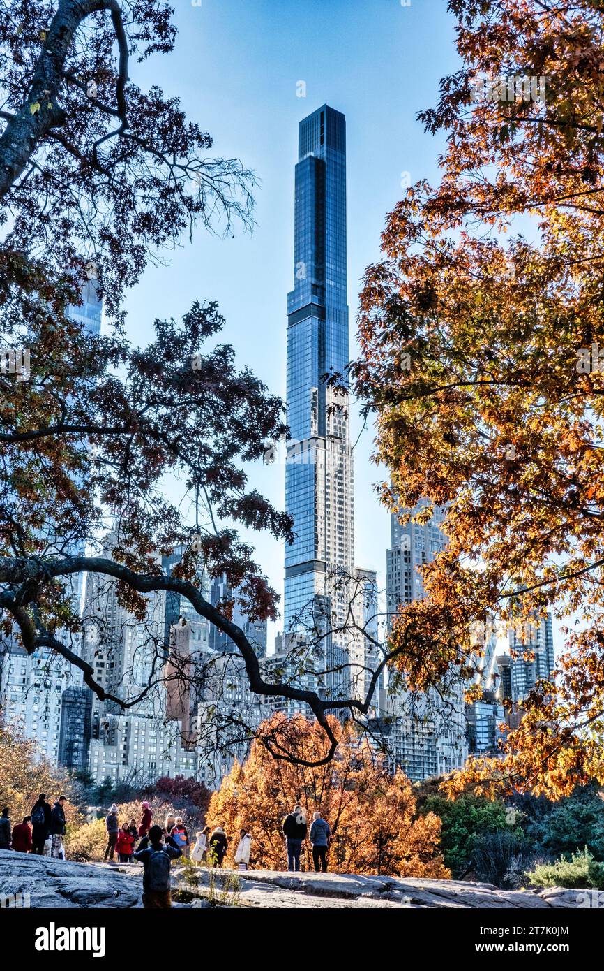 Billionaires row supertall condominiums as seen from Central Park on a