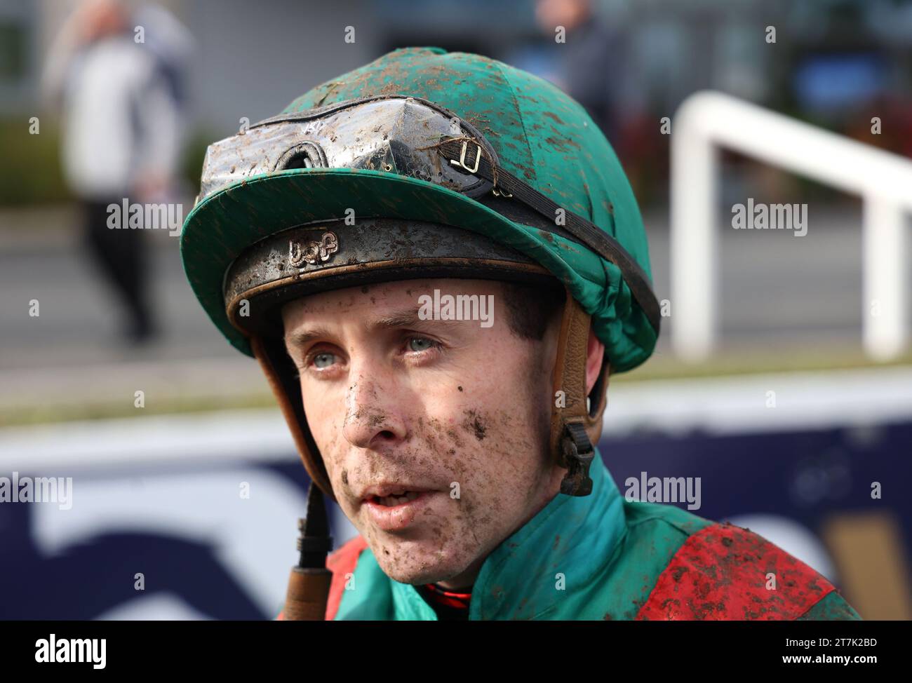Jockey Leigh Roche is interviewed after Azada had won the Irish ...