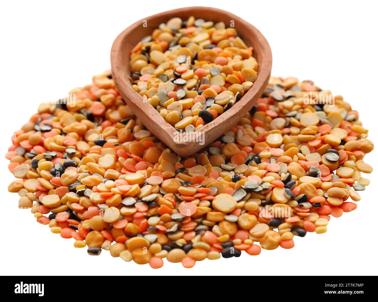 Mixed daal in a bowl closeup and isolated Stock Photo