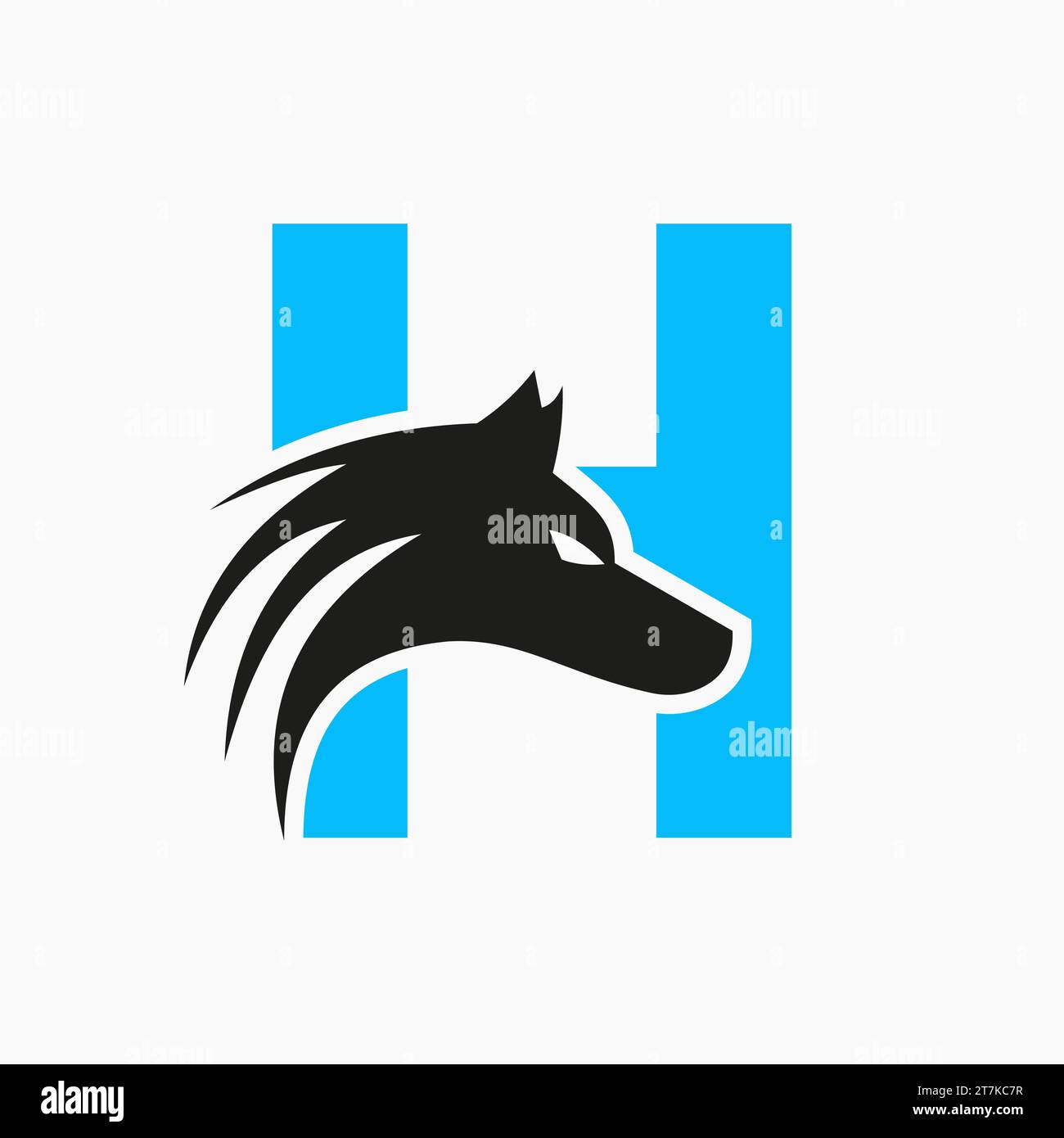 Letter H Wolf Logo. Wolf Symbol Vector Template Stock Vector Image ...