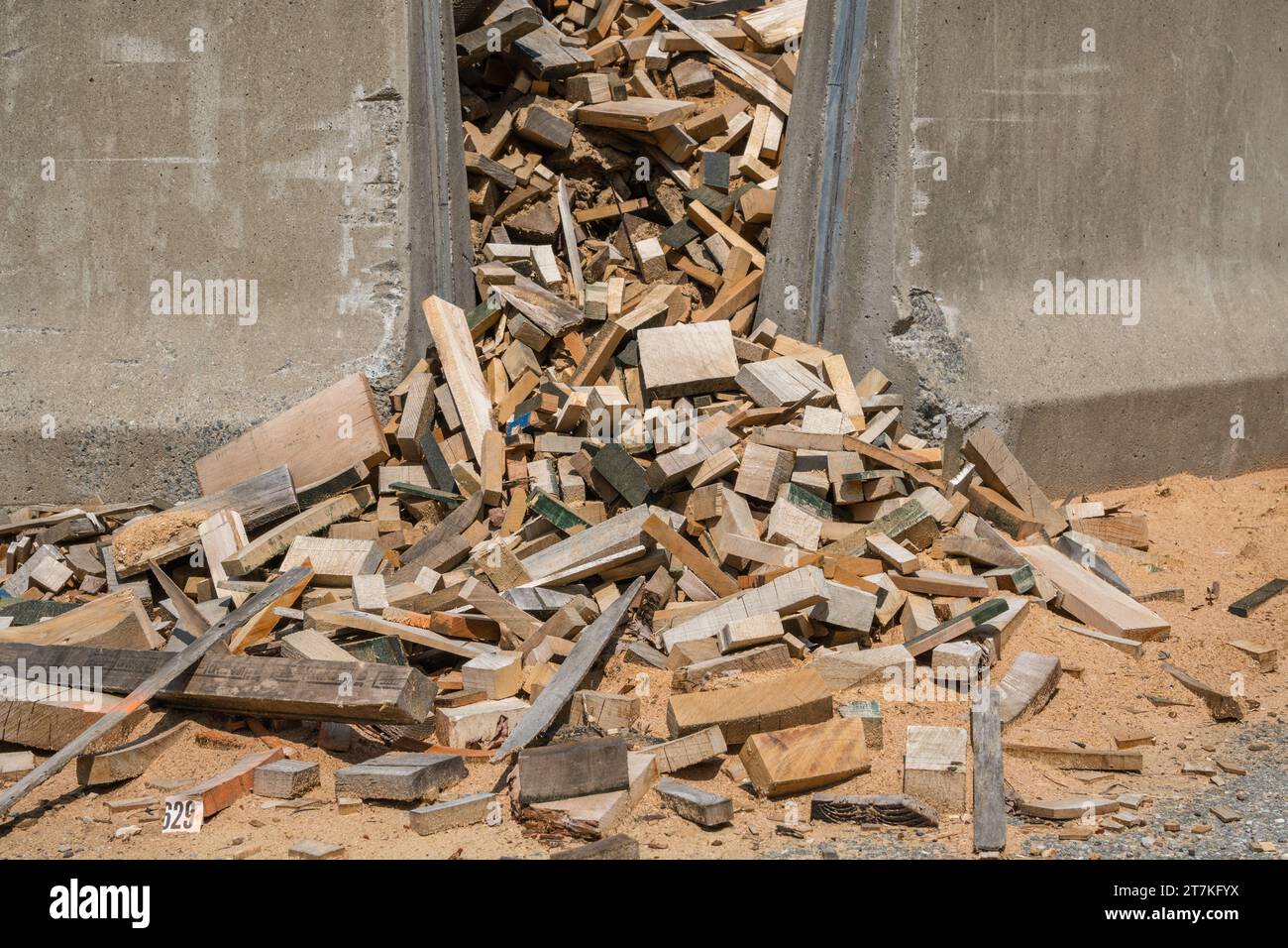 Scrap wood thrown out at a lumber yard warehouse Stock Photo Alamy