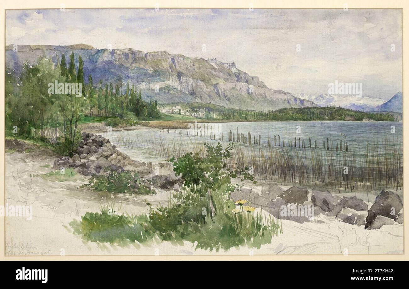 Felician von Myrbach-Rheinfeld Aix-les-Bains Am Lac du Bourget IM Department Savoie in Der Région Auvergne-Rhône-Alpes. Watercolor 1881-1897 , 1881/1897 Stock Photo