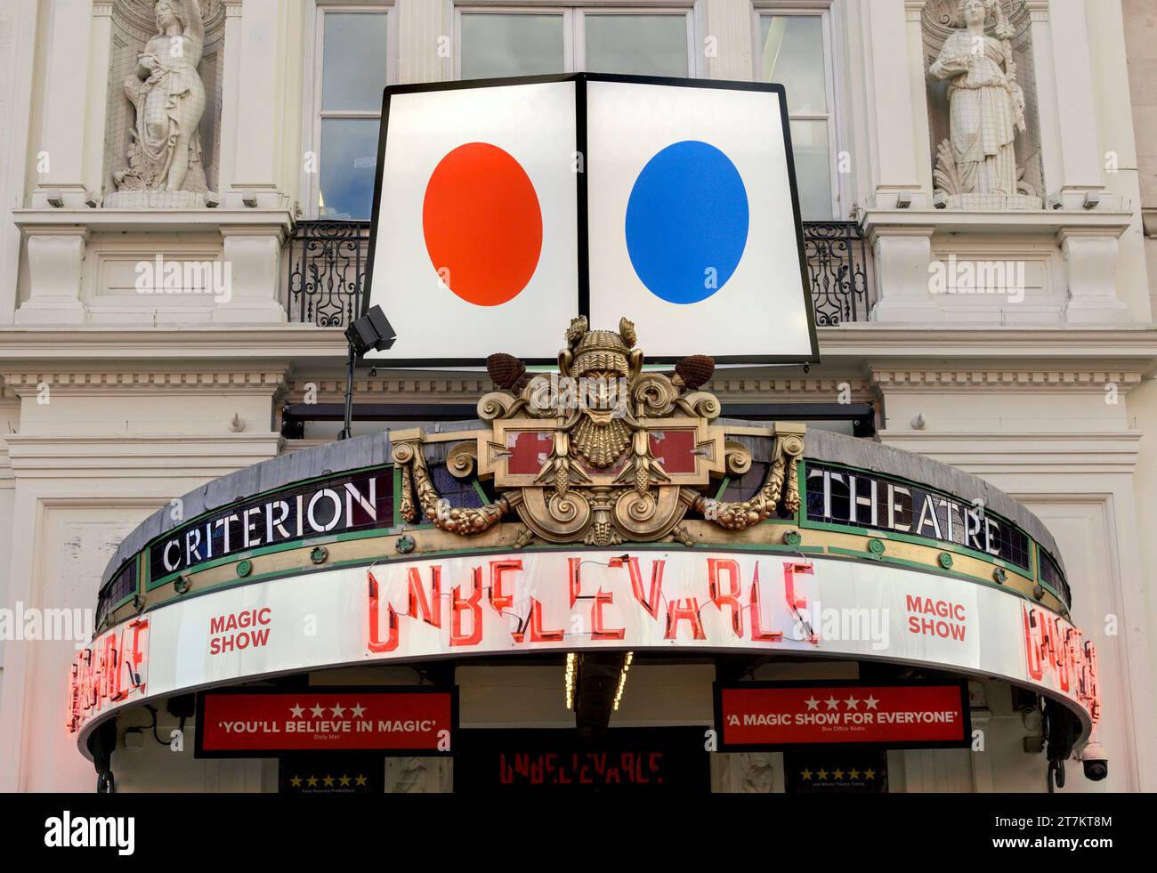 London, UK. 'Unbelievable' magic show at the Criterion Theatre, Piccadilly Circus. November 2023 Stock Photo