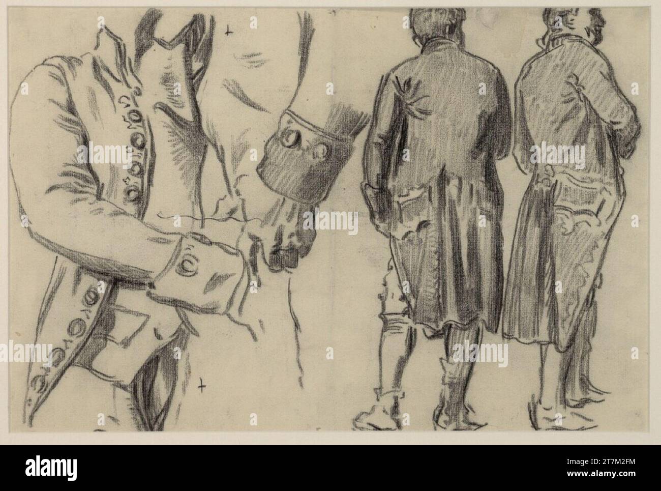 Hermann Heller For a Lessing monument: Study sheet with uniforms of the ...