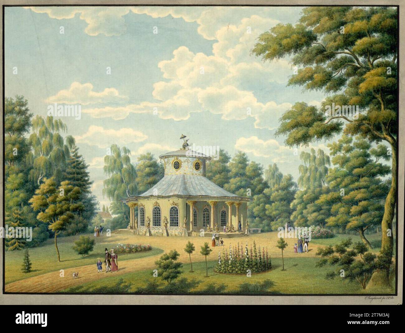 Carl Daniel Freydanck View of the Japanese house in the garden of Sans