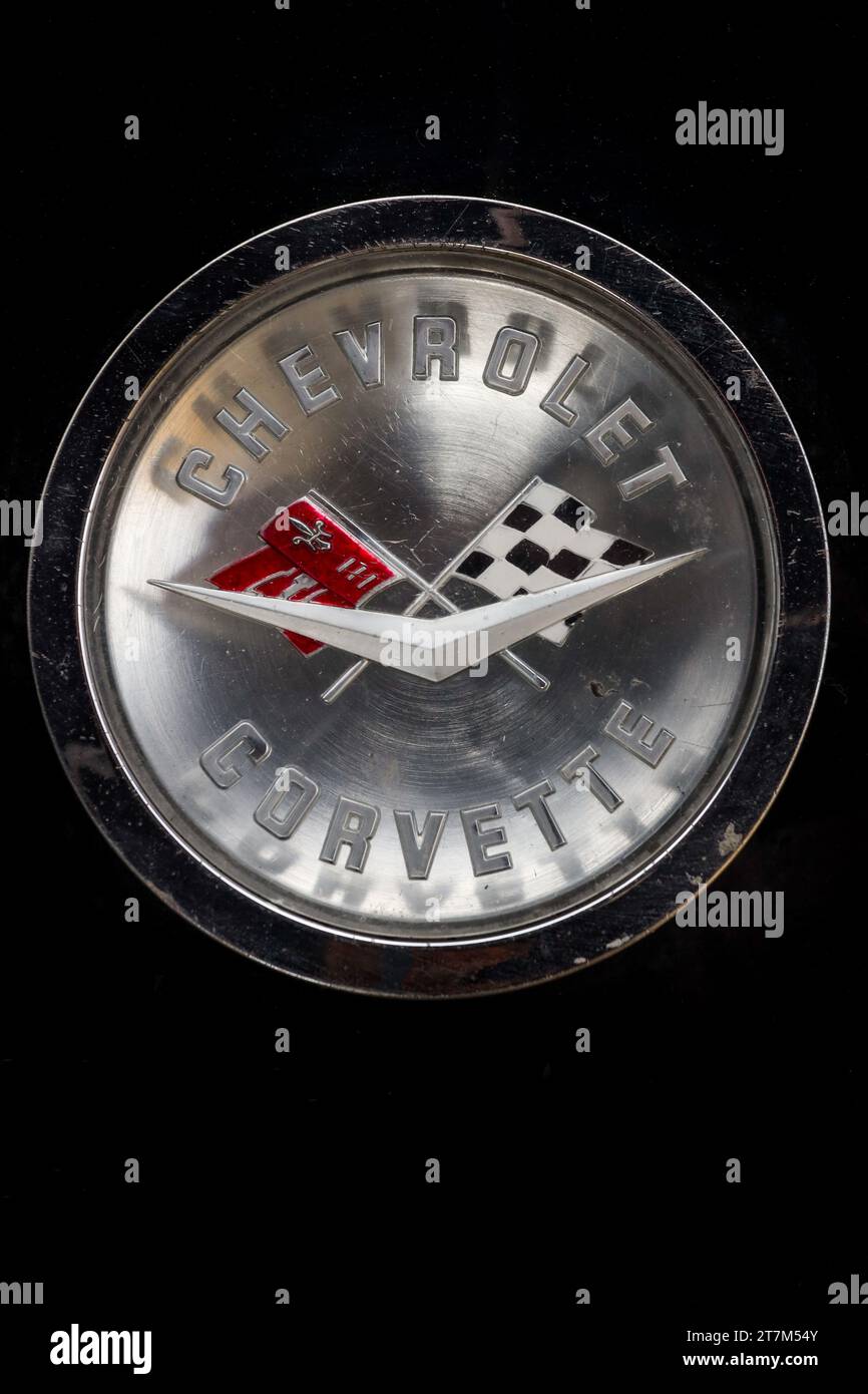 1950s Chevrolet Corvette logo Stock Photo