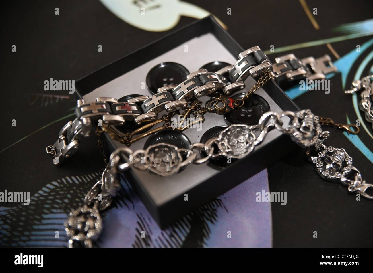 Bracelets and Buttons 5 Stock Photo - Alamy