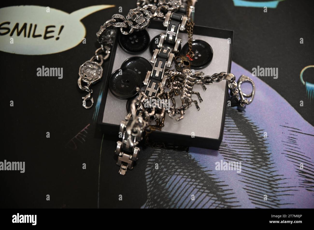 Bracelets and Buttons 3 Stock Photo - Alamy