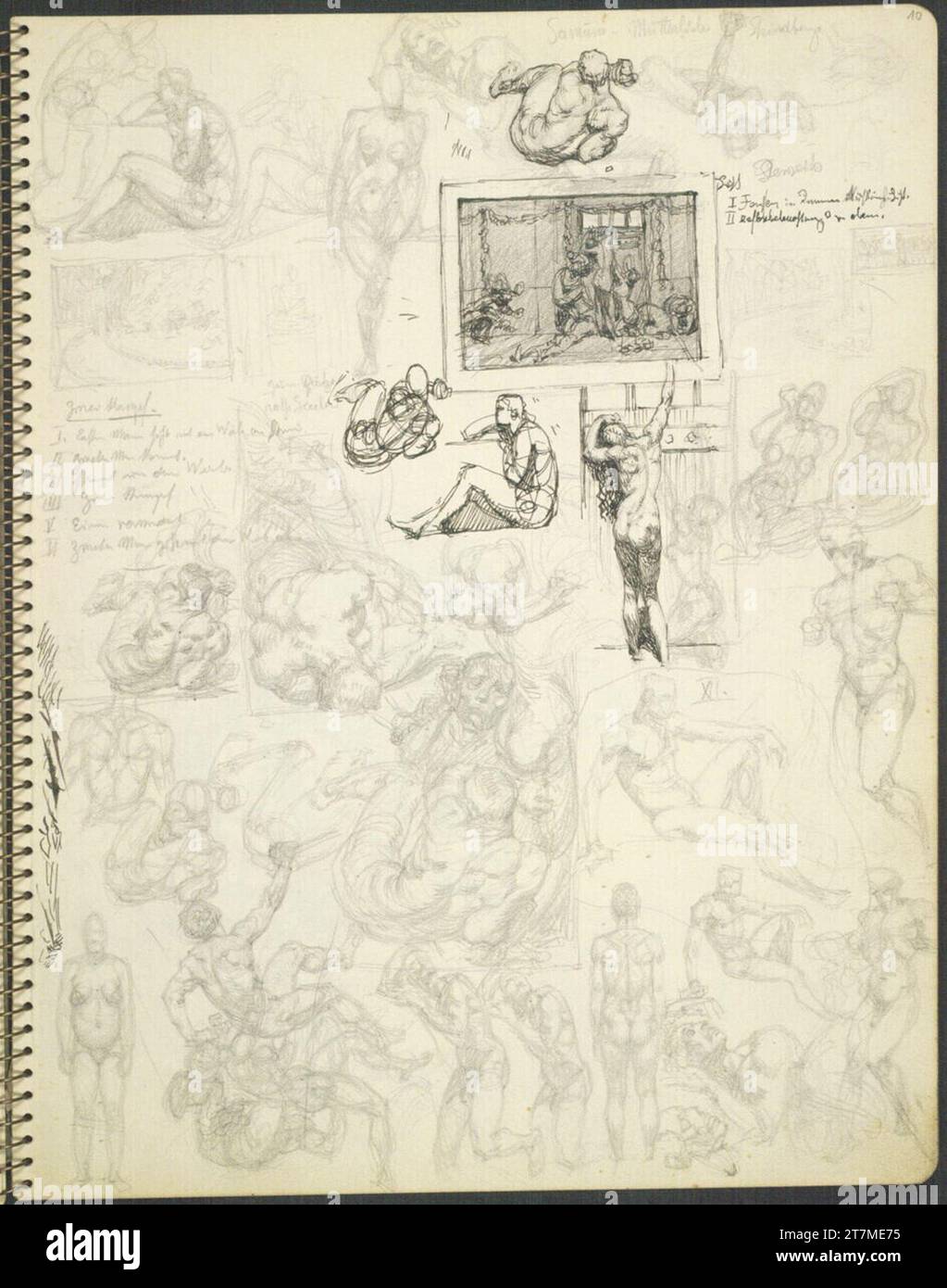 Alexander Rothaug Different sketches. Pencil; Ink spring around 1928 ...