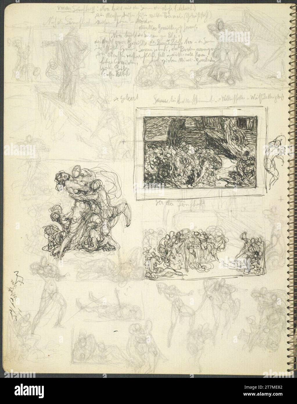 Alexander Rothaug Different sketches. Pencil; Ink spring around 1928 ...