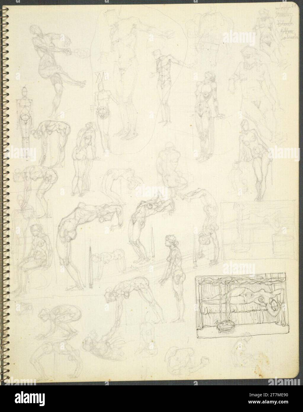 Alexander Rothaug Different sketches. Pencil; Ink spring around 1928 ...