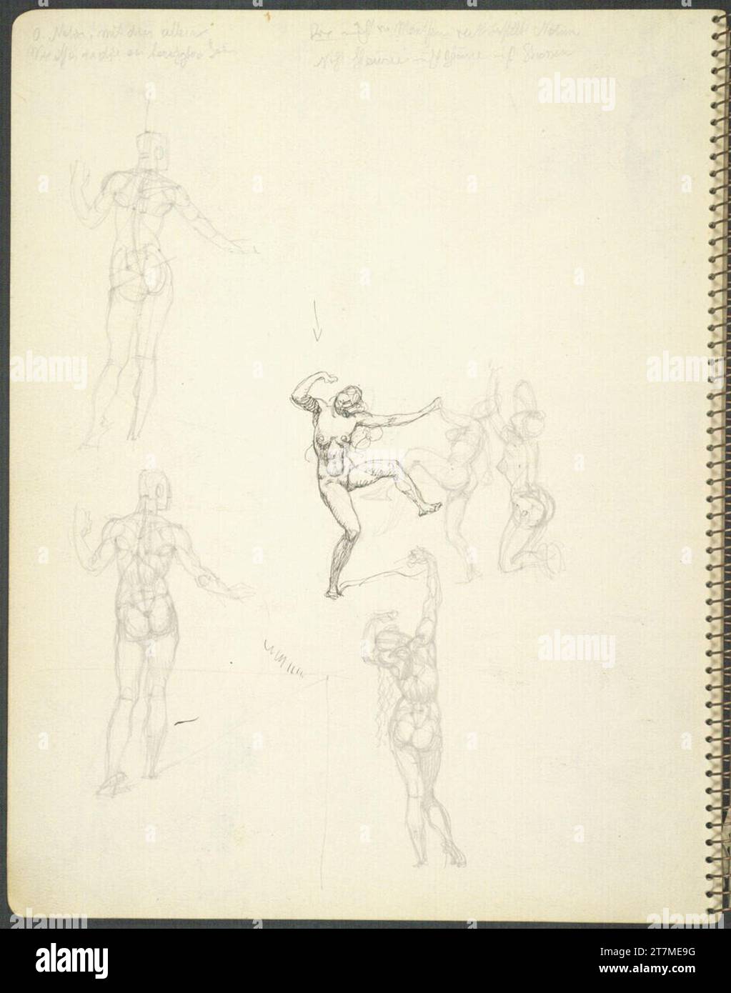 Alexander Rothaug Different sketches. Pencil; Ink spring around 1928 ...