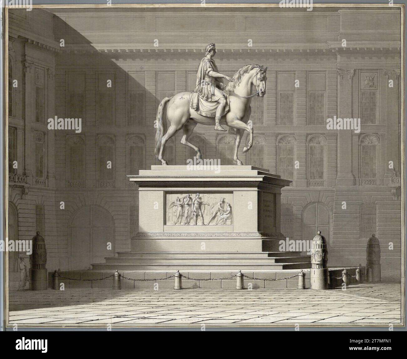Heinrich Friedrich Füger The monument of Emperor Joseph II .. Black ink ...