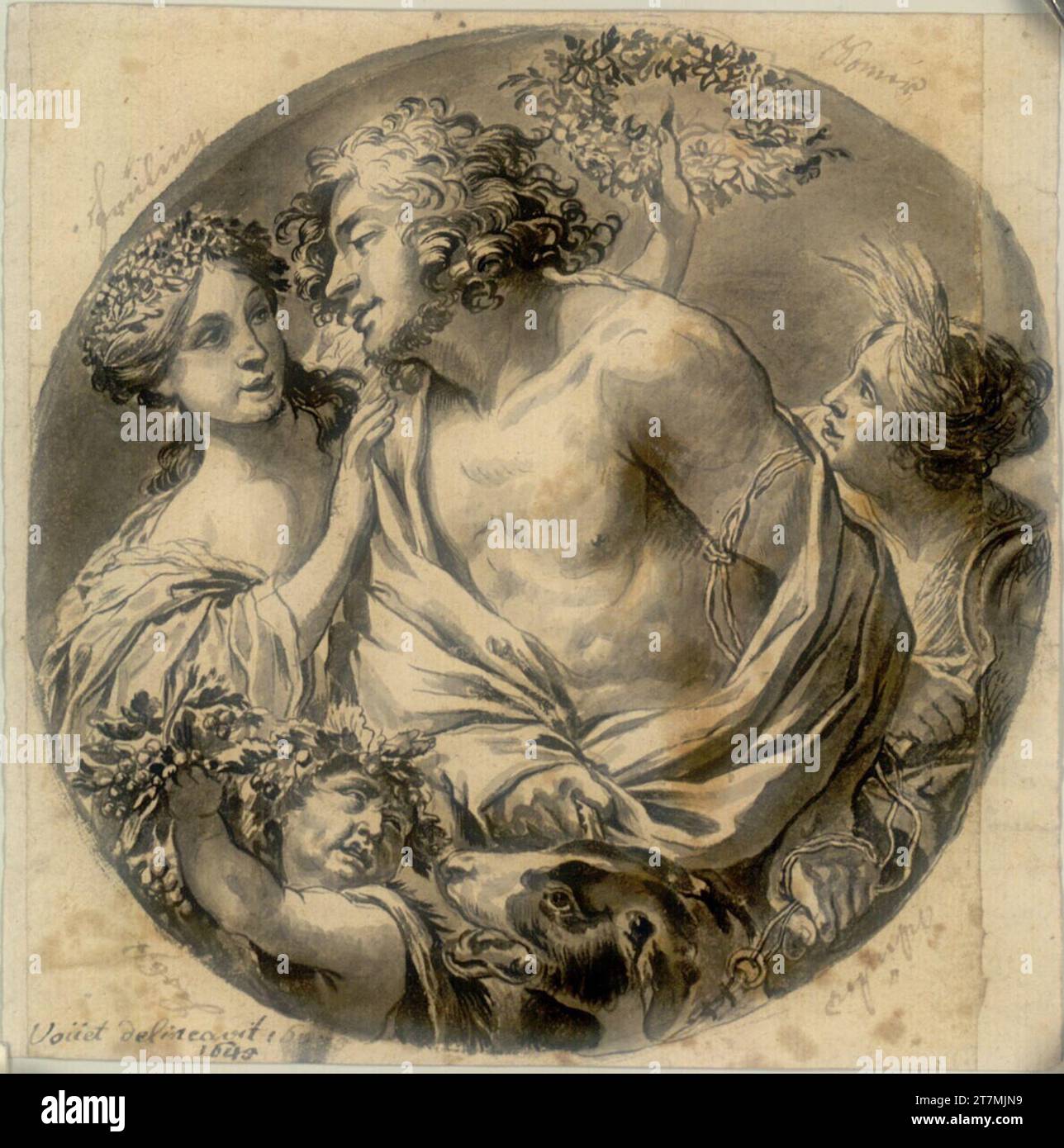 Simon Vouet The four Seasons. Feder and brush in gray, laved 1645 ...