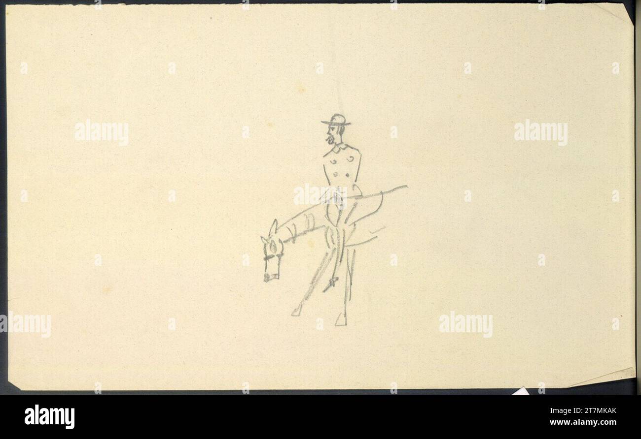 Rudolf Habsburg-Lothringen Recto: Rider with a horse in front; Verso ...