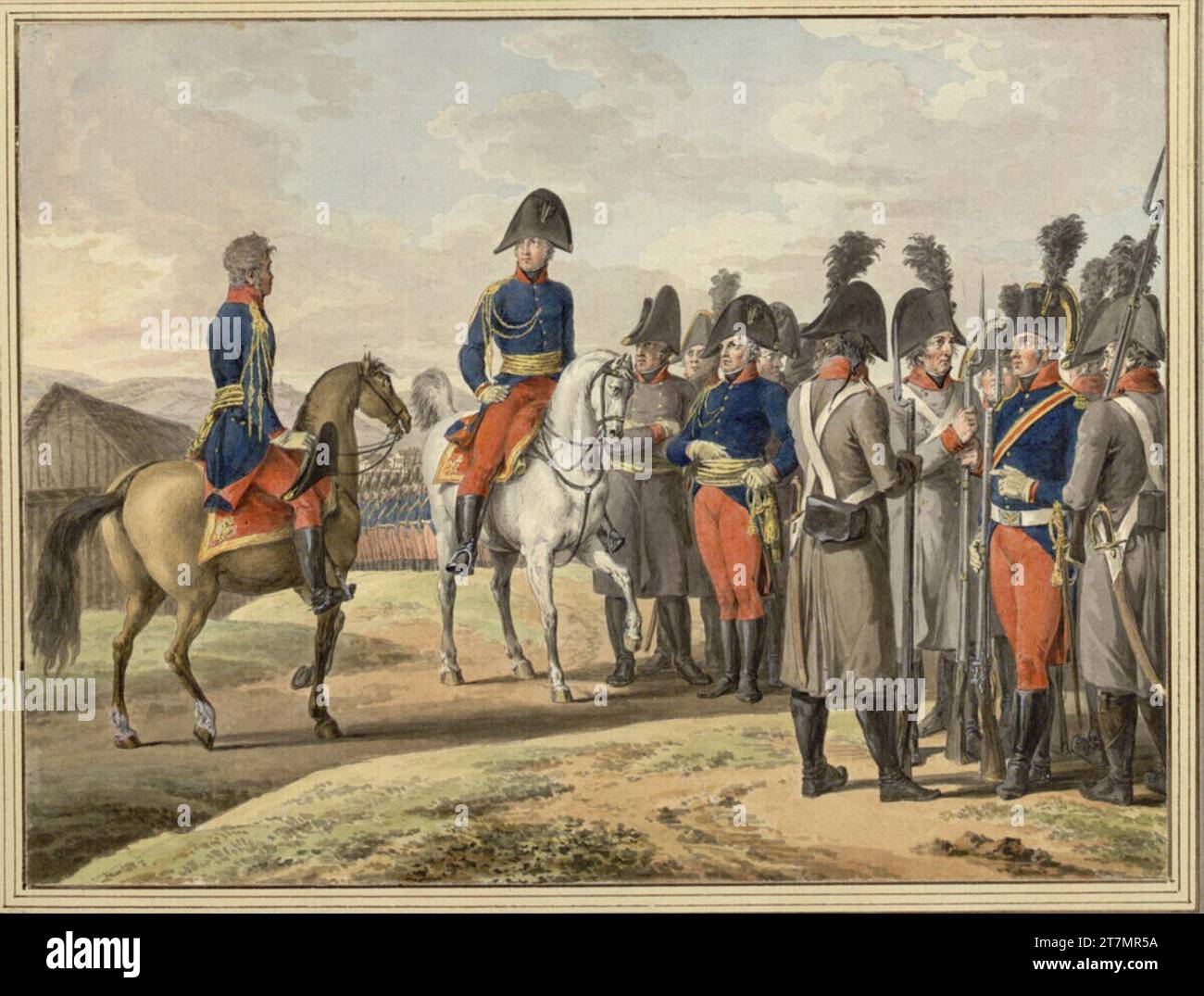 Vincenz Georg Kininger Infantry. Watercolor around 1800 Stock Photo - Alamy