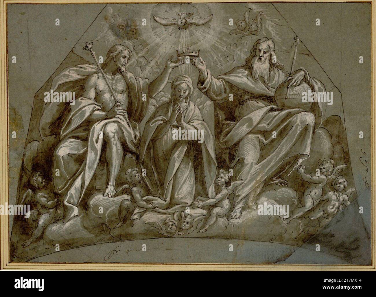 Giovanni Mauro della Rovere Coronation Mariä. Feather; laved; White ...