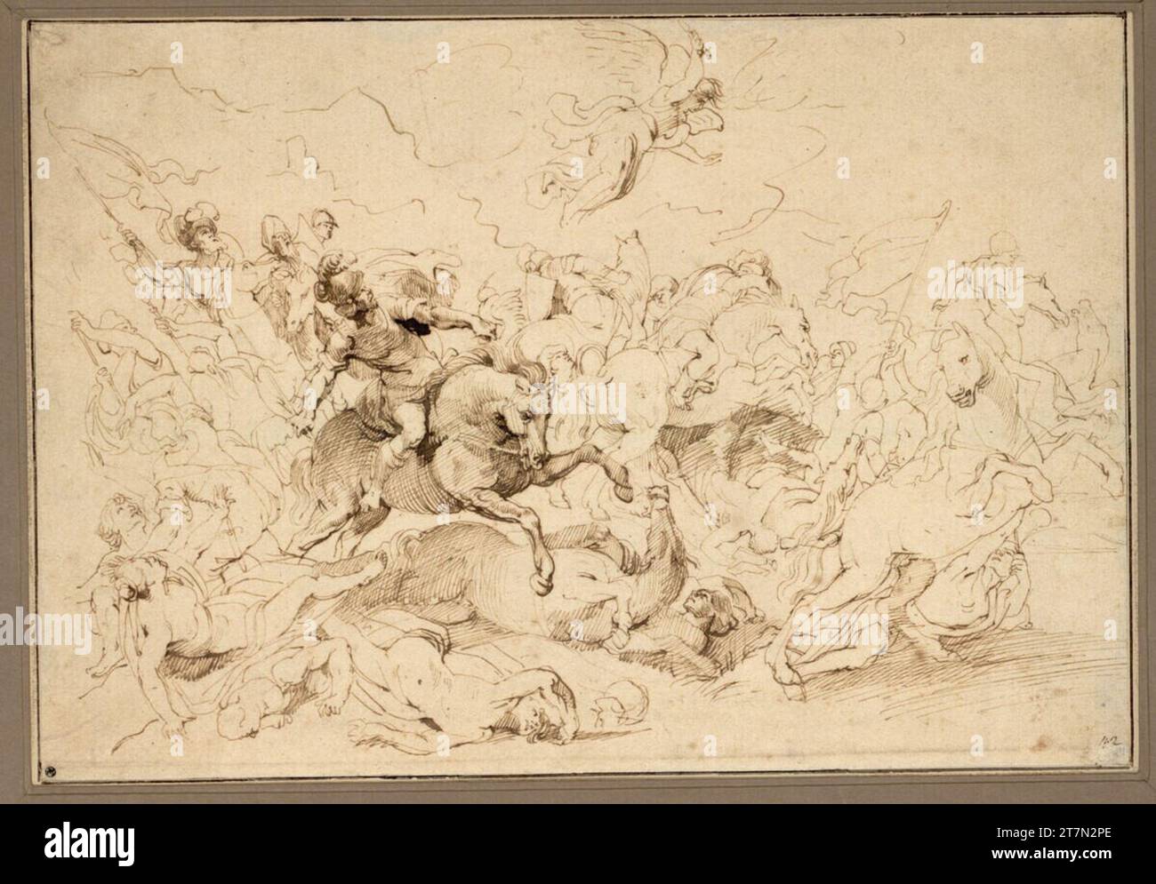 Peter Paul Rubens The defeat of the Sanherib. Feder in brown around oder kurz after 1615/16 Stock Photo
