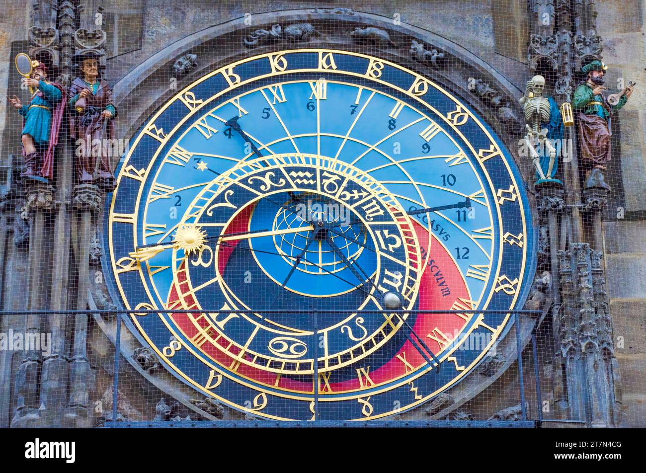 Famous medieval astronomical clock at the Old Town Hall Tower. Built in 1410, is the oldest