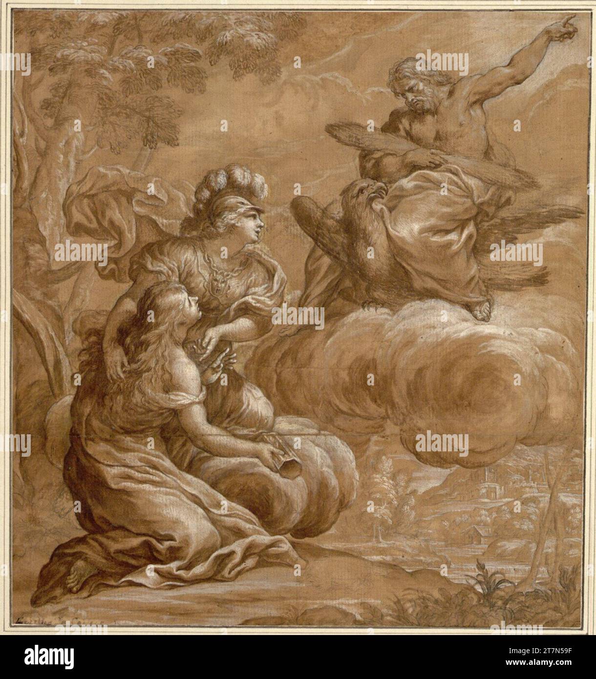 Anonym Minerva demonstrates the Jupiter, who, worn by the eagle, floats