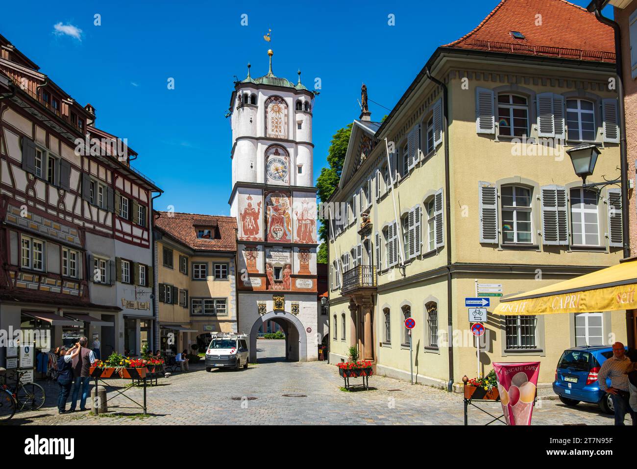 The 14th century Frauentor, also known as Ravensburg Gate, in the Old ...