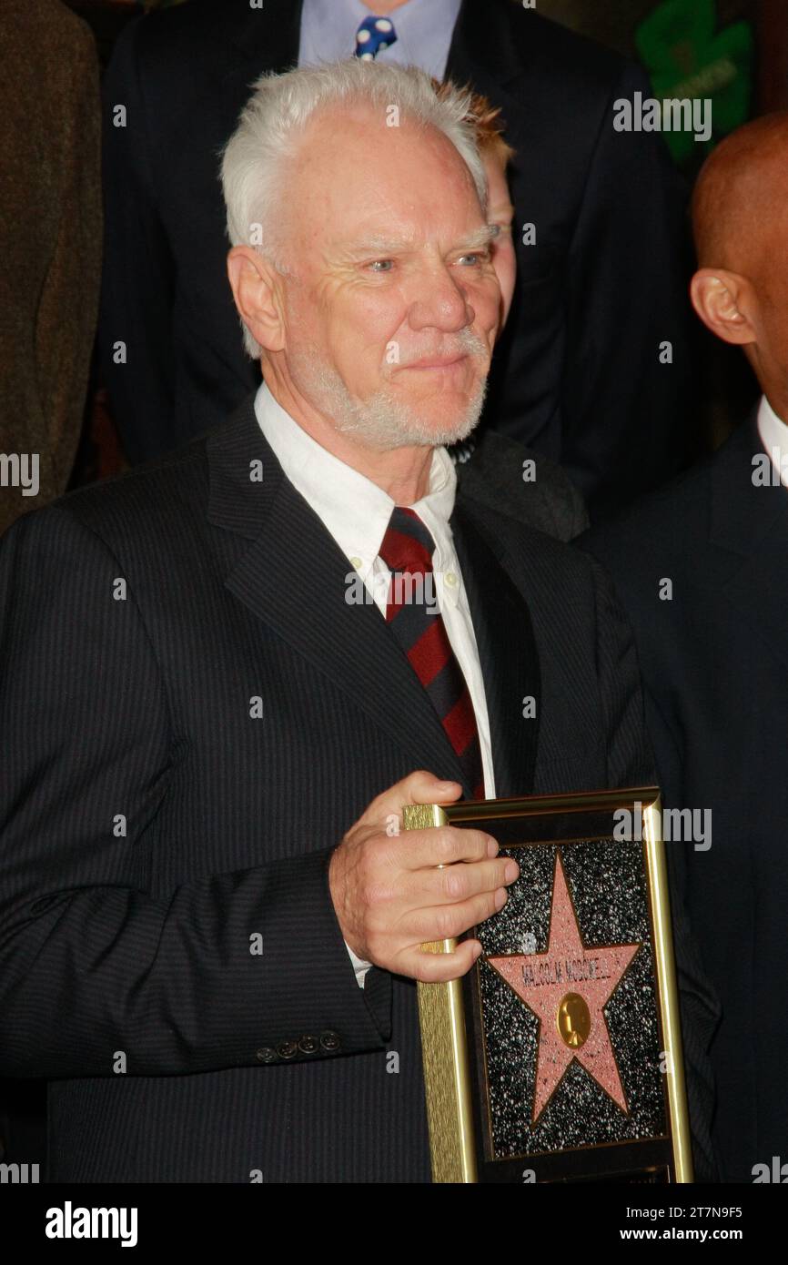 Malcolm McDowell at the Hollywood Chamber of Commerce ceremony to honor