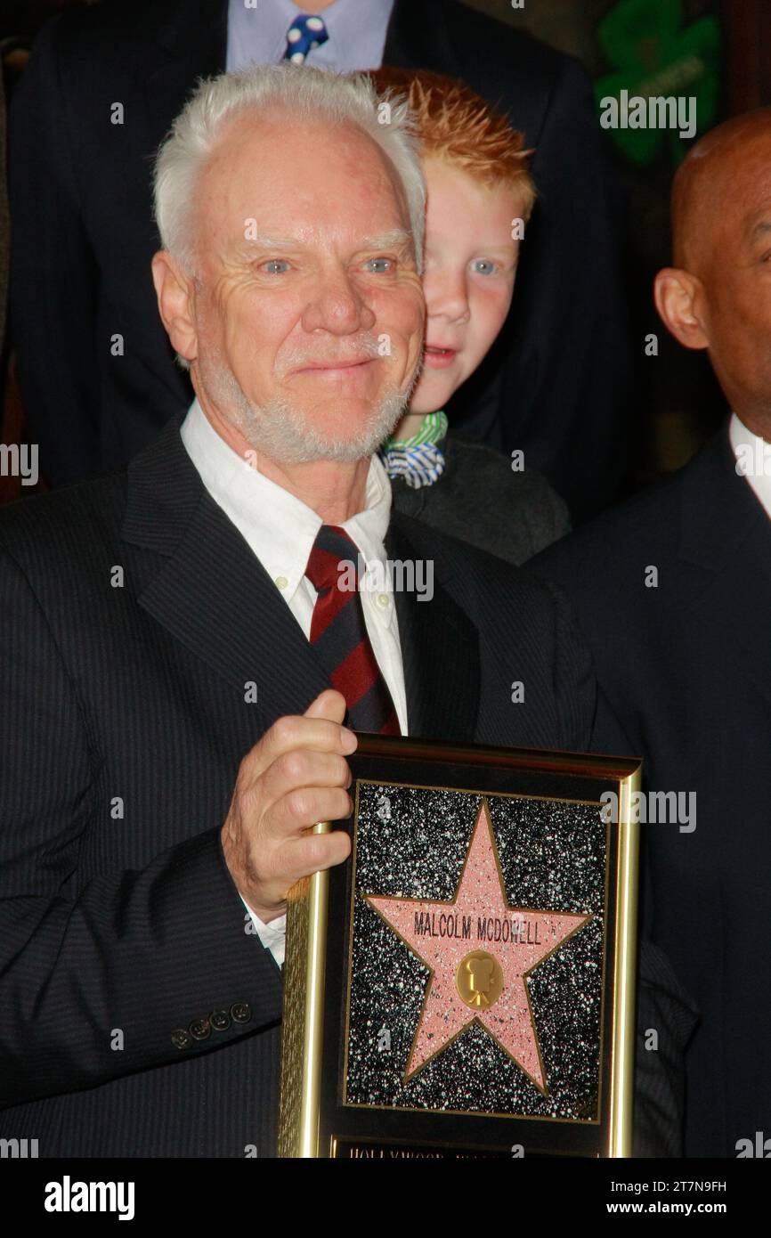 Malcolm McDowell at the Hollywood Chamber of Commerce ceremony to honor