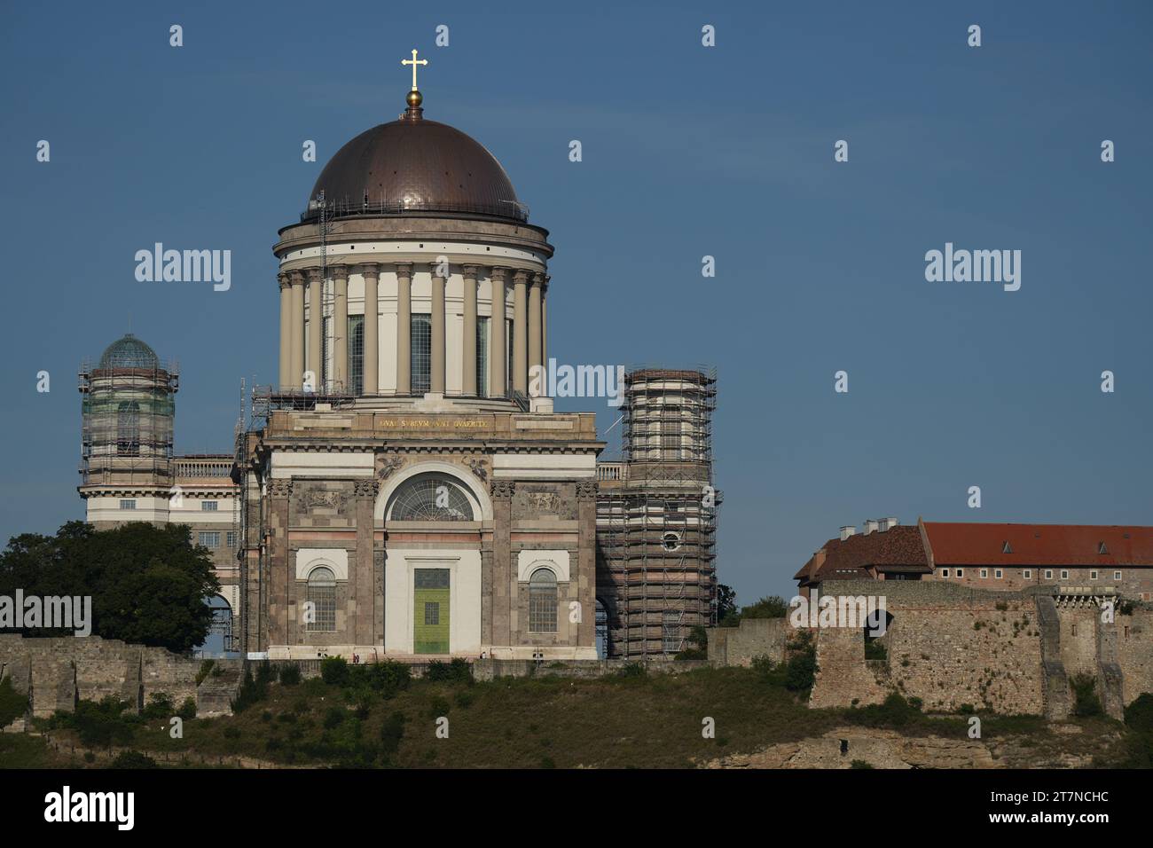Esztergomi, Hungary 09.09.2023: The Primatial Basilica of the Assumption of the Blessed Virgin Mary and St Adalbert Stock Photo