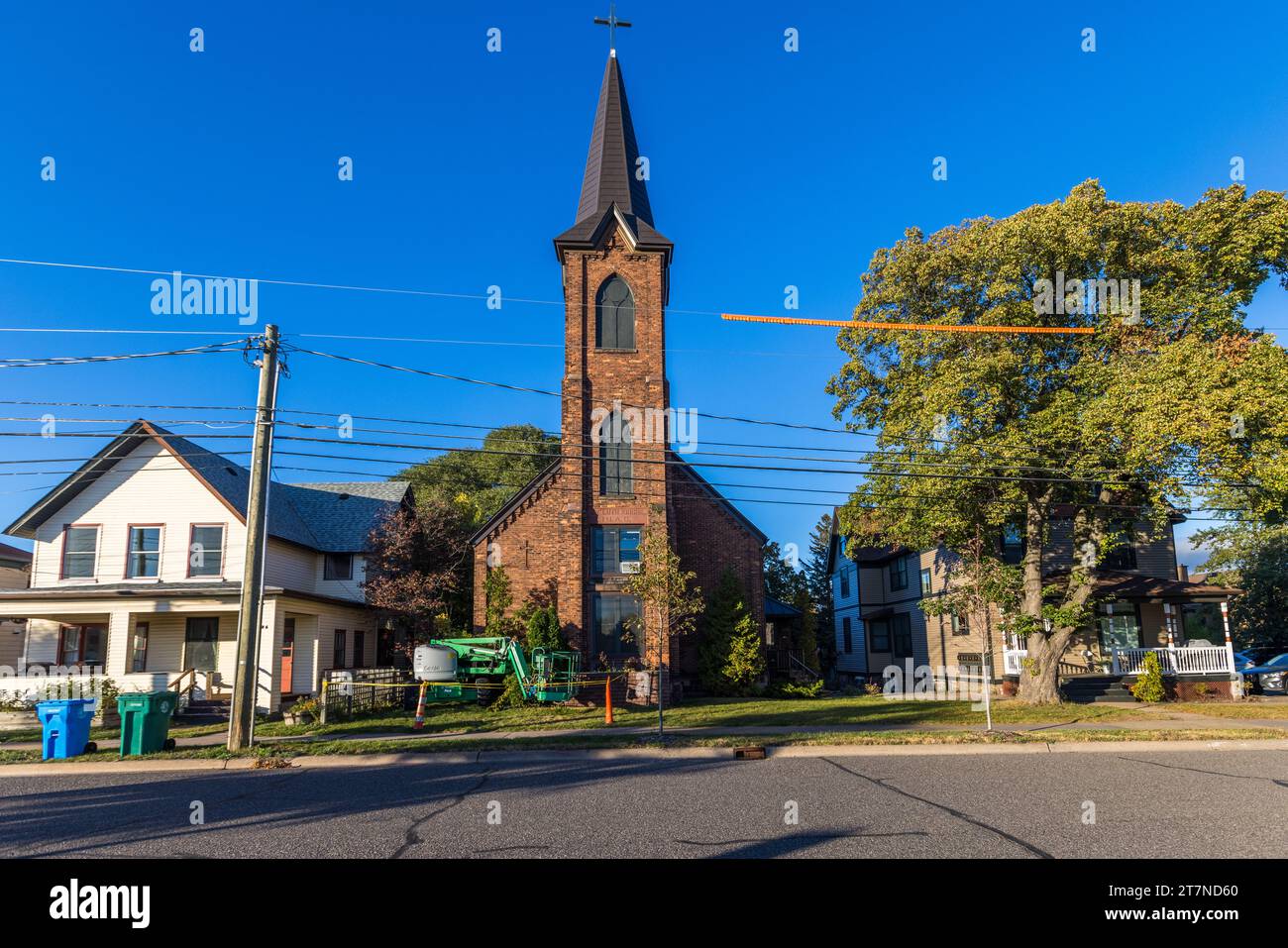 Church converted into an event location in Marquette, United States Stock Photo