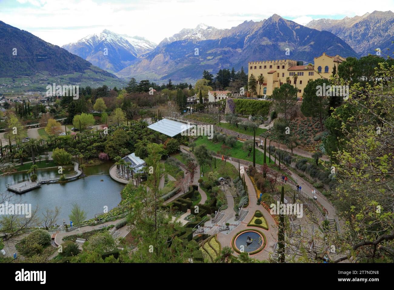 Trauttmansdorff Castle Gardens botanical garden in Merano (Meran