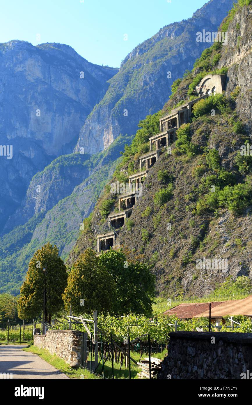 Hydropower plant. Centrale idroelettrica Mezzocorona, Italy Stock Photo
