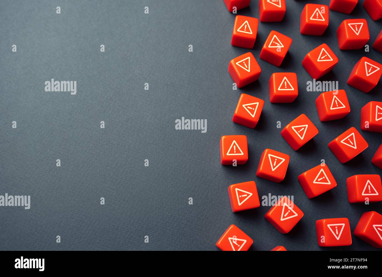 Warning symbols. Deal with problems or find an alternative path. An